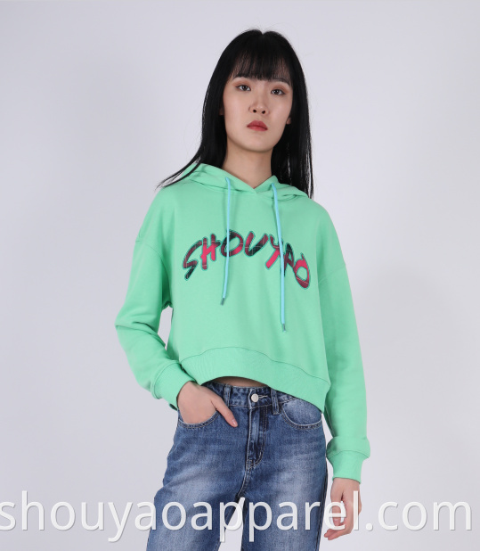 LADIES CROPPED HOODIE